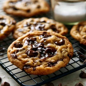 Delicious homemade best chocolate chip cookies on a plate
