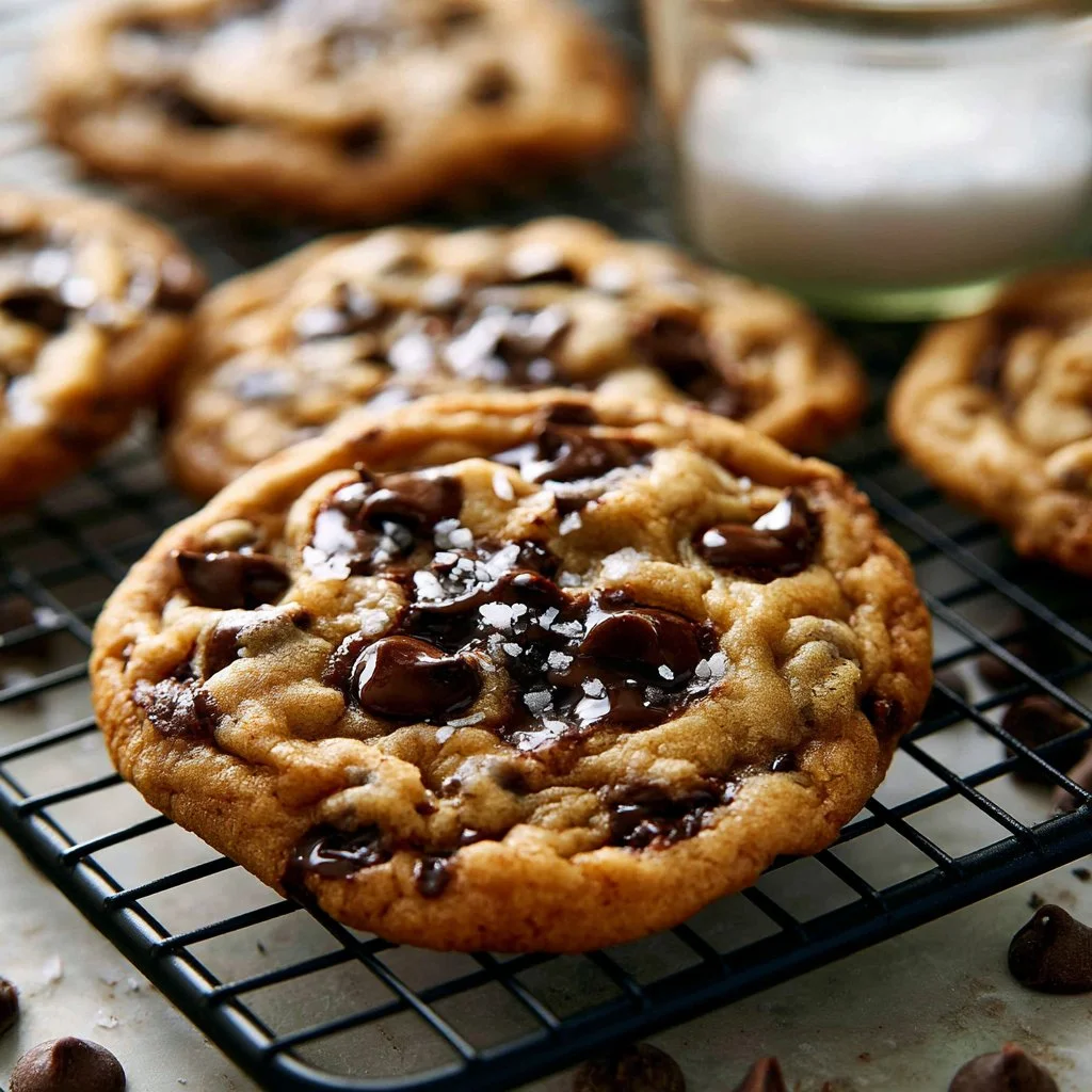 Delicious homemade best chocolate chip cookies on a plate