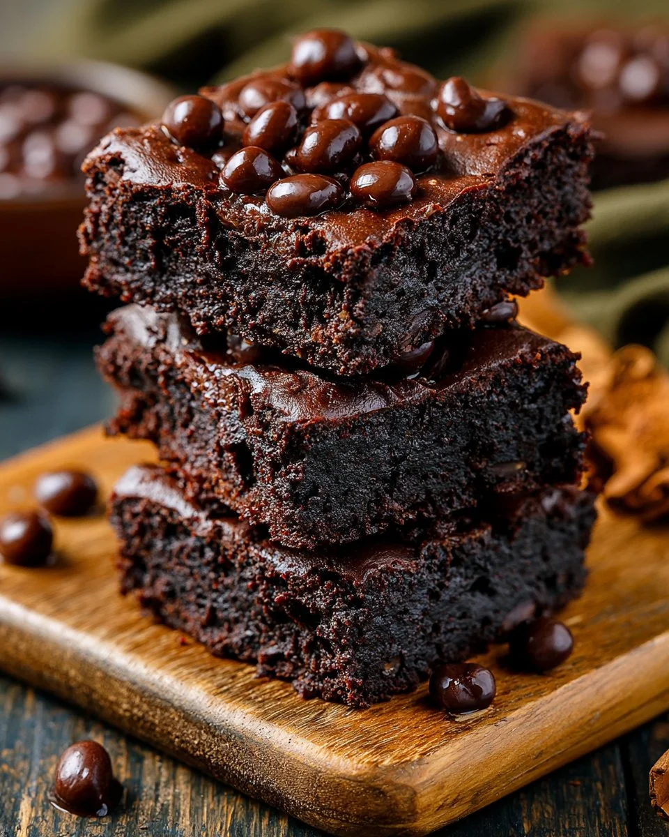 Healthy and fudgy black bean brownies made with nutritious ingredients