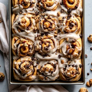 Chocolate chip cookie rolls with gooey chocolate chips and a soft texture.