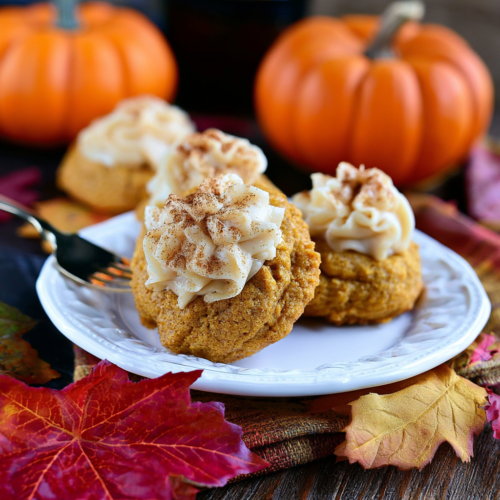 Pumpkin Cookies With Brown Sugar Frosting