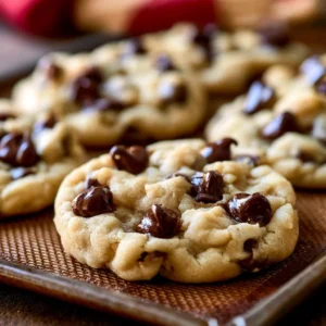 Plate of super easy chocolate chip cookies fresh from the oven