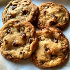 Delicious homemade chocolate chip cookies fresh from the oven.