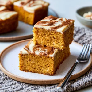 Delicious easy pumpkin pie bars with a crunchy oat crust